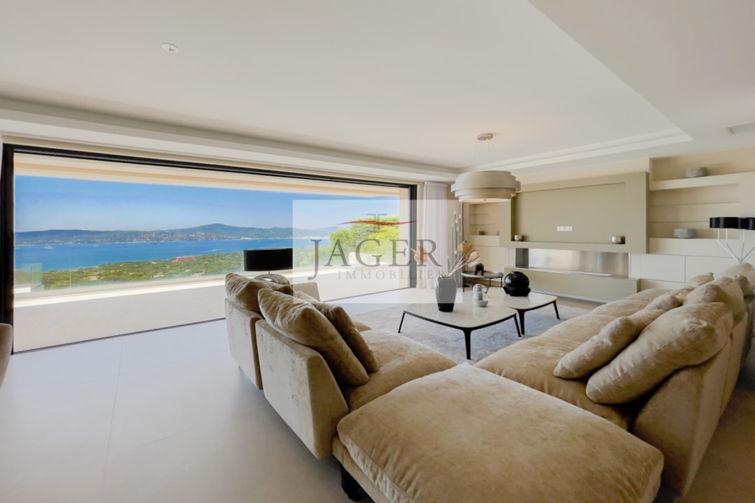 Image of Grimaud renovated villa panoramic sea view Saint-Tropez