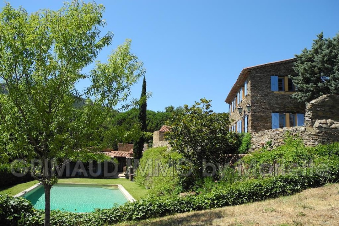 Image of La Garde Freinet Provencal 16th century farmhouse with stunning view