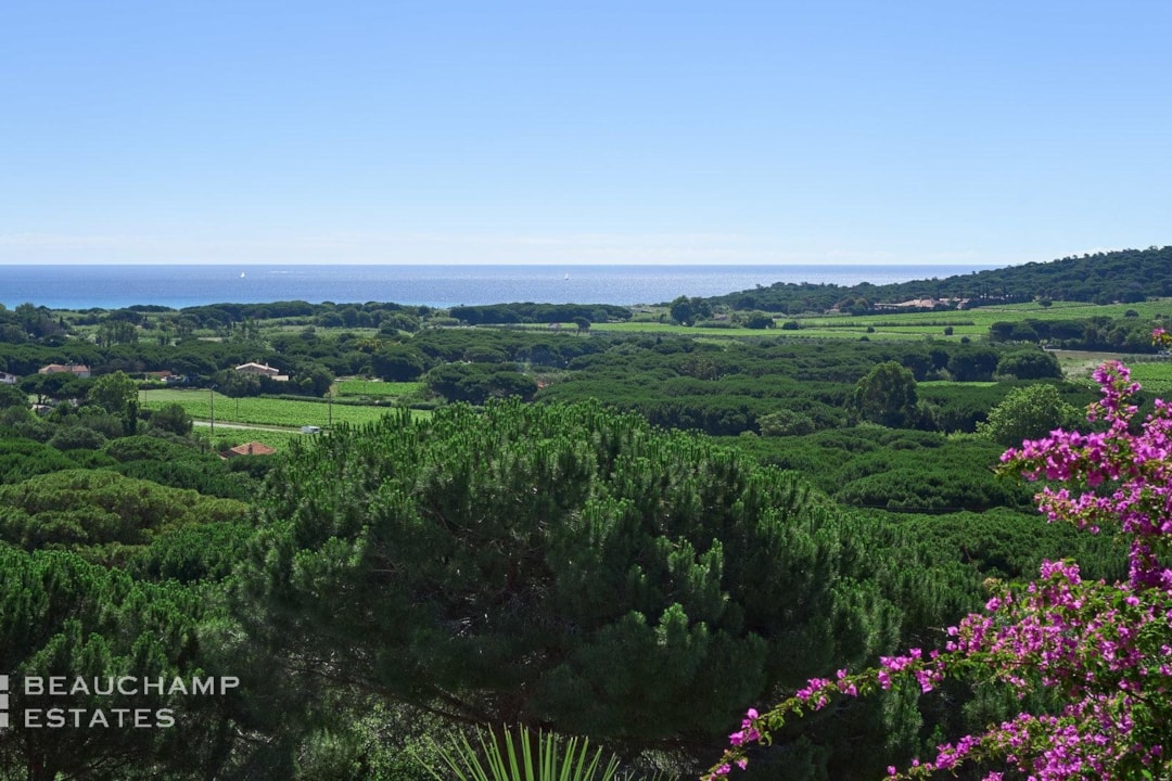 Image of Sea view property for sale in Ramatuelle, near Pampelonne beaches.