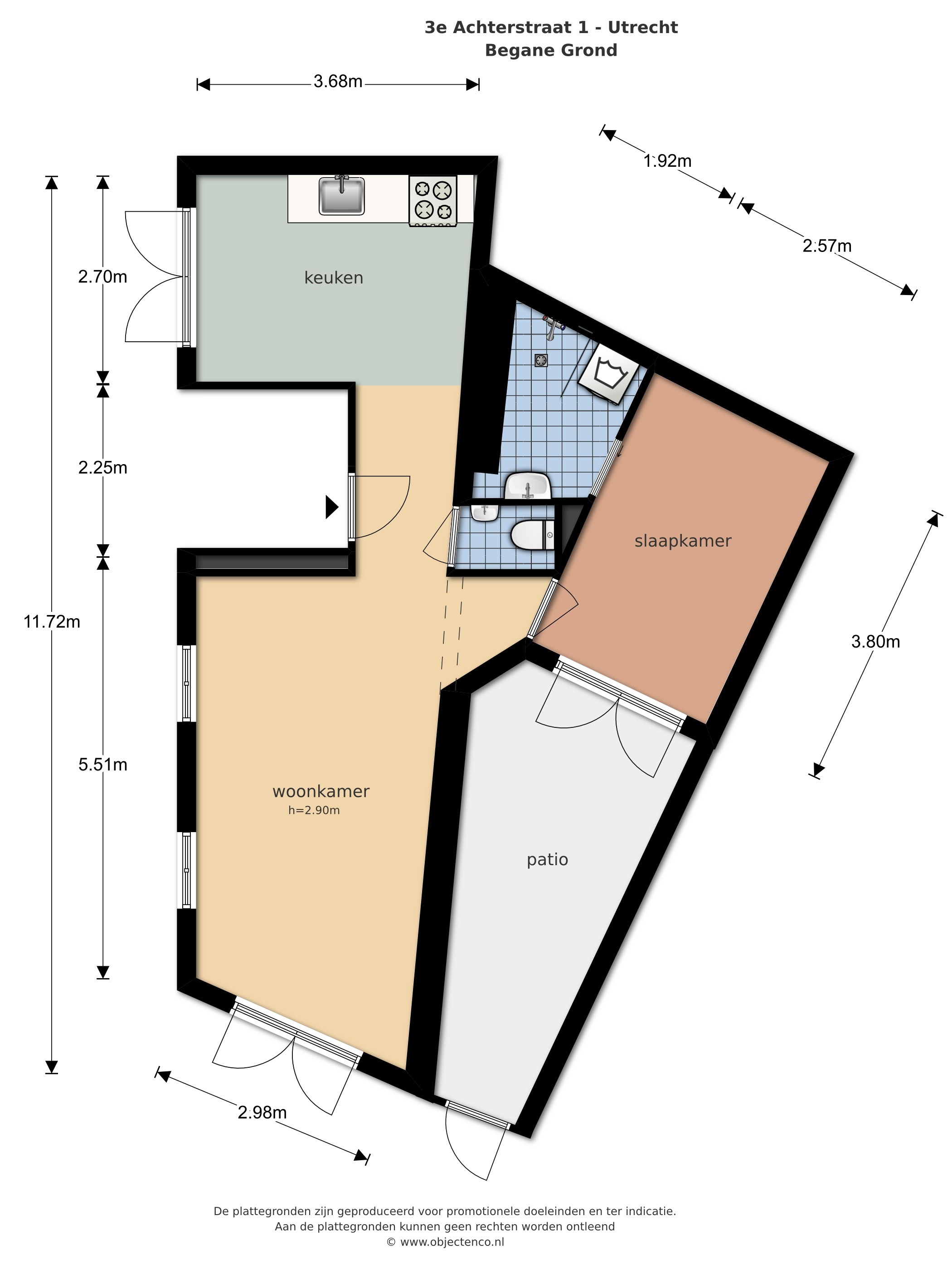 Woning / appartement - Utrecht - 3e Achterstraat  1 , 2 en 3